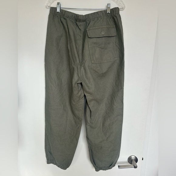 Gap army green linen blend joggers - Picture 2 of 3